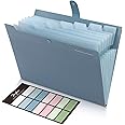 SKYDUE Expanding File Folders with 8 Pockets, Accordion File Organizer, Portable Document Paper Organizer for Home, School, and Office, Letter / A4 Size