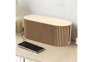 FIORKY Boîte de rangement pour câbles, boîte de rangement pour couvrir et cacher les câbles, les prises, les chargeurs, les prises TV, les câbles électriques
