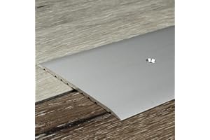 PROVISTON | Barre de seuil | Aluminium anodisé | 80 x 3,5 x 1000 mm | Argent | À visser | Barre de jonction | Barre recouvrement | 1 pièce