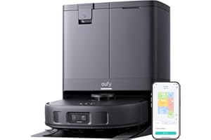 eufy X10 Pro Omni Robot Vacuum Cleaner With Mop, Incredible Suction, Dual Mops with 12 mm Auto-Lift and Carpet Detection, AI Obstacle Avoidance, Auto Mop Washing&Drying, Self-Emptying, Self-Refilling