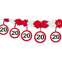 8 Palloncini Segnale Stradale 20 Anni – Lattice Bianco 30 Cm Per Festa Di Compleanno