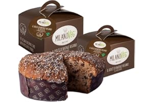VERGANI IL PANETTONE DI MILANO DAL 1944 2 trozos de tarta de Navidad vegana de chocolate Vergani 750g MILANOVEG