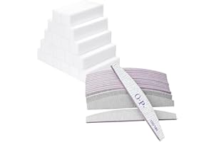 PEXIVOZ 10 pezzi Lime per unghie e 10 Pezzi Buffer Unghie Blocco, lima per unghie 100/180 a doppia faccia lavabile,Doppia Faccia Lima Unghie per Manicure E Unghie in Gel
