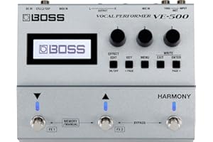 BOSS VE-500 Vocal Performer | Zaawansowany Multiefekt Wokalny dla Śpiewających Gitarzystów | Potężne Narzędzie dla Twojego Pedalboardu | Automatyczna Harmonia i Korekcja Wysokości Dźwięku