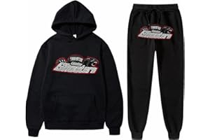 FUXINGHUAYA Tuta Trapstar Uomo Donna, 2 Pezzi Completo Unisex Feltro Felpa con Cappuccio Jogging Sportiva Set Autunno Inverno Trapstar Ricamata Shooters In Pile Unisex