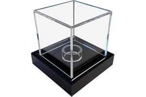 LL-GOLF Petit Acrylique Vitrine universelles 6 x 6 x 6 cm / Showcase / écran Case / Vitrine avec Noir Velours par Exemple pour Figurines, Modèles, Bijoux, Noyaux, Minéraux, Pièce de Monnaie, Montre