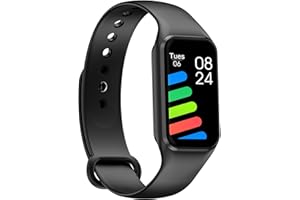 IOWODO Smartwatch Uomo Donna con Ossimetro (SpO2) Monitor Contapassi Frequenza Cardiaca Sonno Pedometro,Smart Watch con Notifica Messaggi(Esiste Un Solo Cinturino Nero)