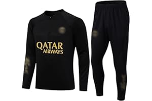 GENERIC PSG Fußball Trainingsanzug, Fußballclub Herren Langarm-Sportbekleidung Atmungsaktives Sporttraining Fitness Laufanzug Trainingsanzug Jogginganzug Anzug Jungen Fussball Kleidung Set