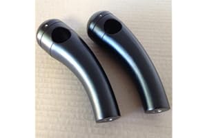 HASKULLE 1" Bar Black Motorcycle Handlebar Pullback Risers for Universal Bikes