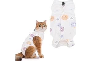 AIYVELU Combinaison de récupération pour chat, Combinaison de récupération pour chat, Combinaison de récupération pour chat, Leotard pour chat postopératoire, Taille M pour 2-4kg