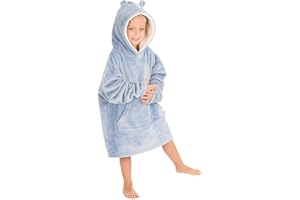 HOOLAROO Oversized Hoodie For Kids Snuggle Blanket Wearable Hoodie Oversize Warm Toddler Hoody Teddy Koala Bear Girl Boy Age 1-6