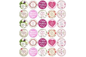 RONNIES-BAKERY-COMPANY 30 Mothers Day Cupcake Toppers Edible Wafer Paper Fairy Cake Toppers Birthday Cakes