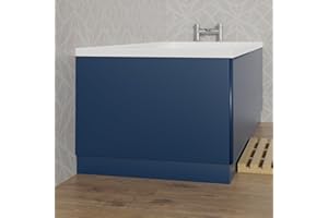Aquariss 750mm Bath End Panel 18mm MDF Painting Matte Blue Adjustable Height for Bathroom Soaking Tub