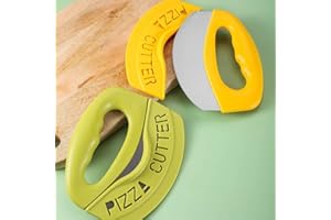 vidoelettronica Coupe-pizza Roulette à pizza en acier inoxydable professionnel haute qualité avec aiguisée Lame à pizza avec sauvalama et poignée antidérapante, lavable au lave-vaisselle