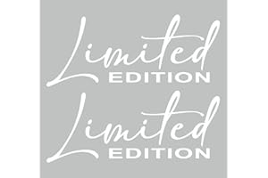 DualColorStampe 2 stickers en vinyle « Limited Edition » pour voiture, fenêtre PC Cofano camping-car, verres C.0256 (blanc)