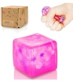 Lot 2 Cubes Sensoriels Squishy Translucides – Coquillages Et étoiles Flottants, Anti-stress