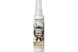 INECTO Naturals Hydrate & Defrizz Coconut Dream Crème Hair Serum 100ml, Anti Frizz, Preservers Moisture for Visibly Smooth Hydrated, 100% Natural Oils, Dry and Damaged