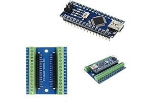 DUBEUYEW Nano Módulo Soldado, Nano Board CH340 Chip, 5V 16MHz para Arduino, con Mini USB Micro interfaces y Nano Terminal Adaptador Shield Placa de Expansión