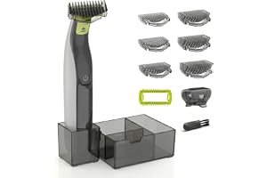 KIONCARE Guards Kit Plus för Philips Norelco OneBlade, med 1–6 mm styrkammar (6 storlekar), ersättningskam, skyddskåpa och organiseringsstativ