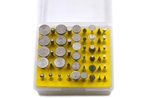 Oudtinz 50pcs Diamond Coated Grinding Head Grinding Burrs Set for Dremel Rotary Tool