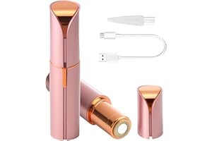 YUIO Facial Hair Remover for Women, Face Hair Trimmer Painless Lady Shaver USB Rechargeable Facial Epilator, Portable Mini Electric Razor for Lips Face Body Peach Fuzz
