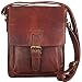 Produktbild STILORD 'Arne' Leder Messenger Bag klein Umhängetasche 8,4 Zoll Tablet Hülle Schultertasche Tablettasche weiches Rindsleder, Farbe:Siena - braun