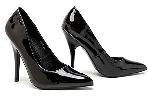 Bismaa Mens Womens Drag Queen Cross Dresser HIGH Heel Pointy Toe Court Shoes Big Sizes UK 9,10,11,12