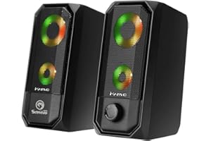 Marvo SG-265 RGB Gaming Speakers - Stereo Sound, 7 Colour RGB Lighting, 6W, USB Powered, 3.5mm Connection, Black