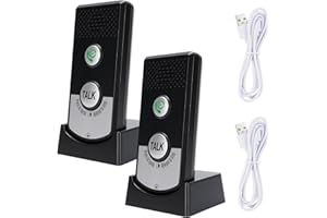 HISUEKIG Intercom Systems for Home, 2 Way Wireless Intercom with Rainproof Design for Indoor Outdoor Household Office Interphone System Improvement Security