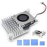 Raspberry Pi 5 Aktif Soğutucu &ndash; 30mm 5000 RPM Sessiz Fan, 5V GPIO, Metal G&ouml;vde, Termal Throttling&rsquo;i &Ouml;nler (Pi 5/4/3B+/3B Uyum