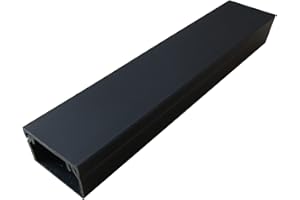 IPM TRUNKING Self Adhesive Electrical Cable Mini Trunking PVC TV Tube Wire Conduit Tidy Plastic Cover Organiser Management Duct Ducting White Brown Black Silver Red Multi Size (25mm x 16mm x 1m, Black)