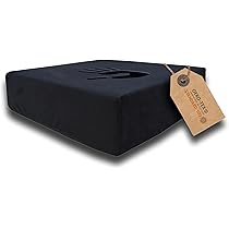 PrimoLiving Orthopedisch memory foam zitkussen - vaste zitverhoger - ergonomische 40x40x8/13 cm stahulp