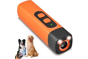 DAILIENFUS Ultraschall Hundeabwehr Anti Bell Gerät, Wiederaufladbar mit LED-Taschenlampe, 3 Frequenzen Stufen für sofortige Wirkung gegen Bellen, Für kleine & große Hunde, Innen & Außen
