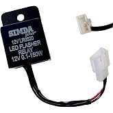 2 Pièces Relais Clignotant LED Réglable 12V 2 Broches – Flasheur Moto Voiture Scooter, 50-200 Clign/min, Protection Surcharge & Court-Circuit
