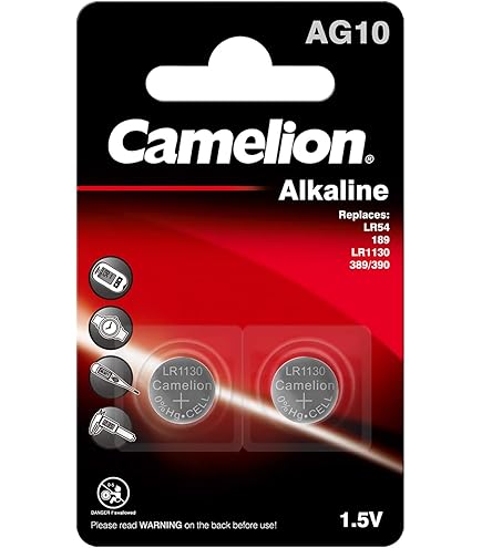 10x Knopfzellen AG10 LR1130 389 LR54 Batterie Alkaline Camelion MHD2029 Blister