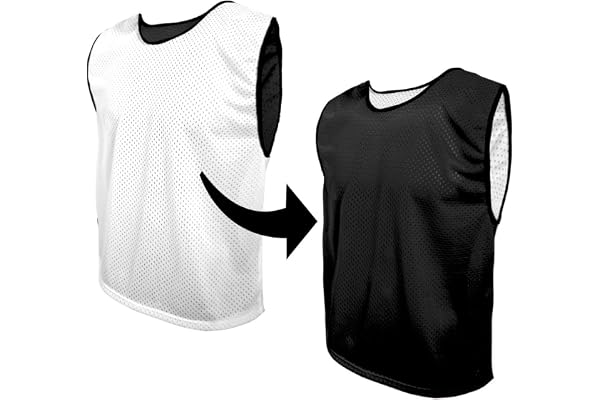 SPORSTBIBS Maillots réversible de Football, Gilets Double Face, Chasubles pour Enfants, Juniors et Adultes, Chemises de Foot, Dossard Hommes et Femmes. Variété de Tailles et Couleurs, Non Logo