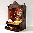 Sehaz Artworks Wooden Mandir for Home Big Size | Pooja Mandir for Home Big Size | Pooja Stand for Home Wall Mount | Puja Mandir for Home Wall Mounted | Wooden Temple for Home Large Size