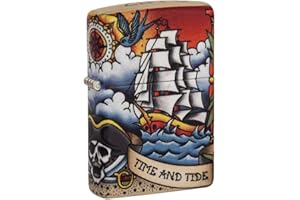 Accendino Zippo®, Accendino Antivento Ricaricabile Zippo, Realizzato in Metallo con Caratteristico "click" Zippo, Made in USA, Ottima Idea Regalo