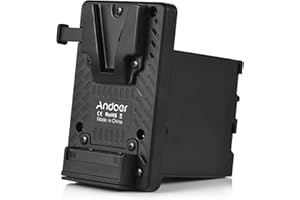 Andoer V-Lock V Mount Batterieplatte auf BP-U Dummy Batterieadapter Eingebauter Akku Decode Chip Ersatz für BP-U90 BP-U96 BP-U60 BP-U30 Batterien Ersatz für Sony PMW EX PXW Camcorder