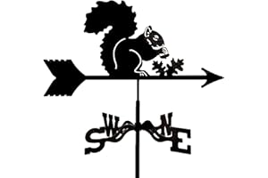 YDHNB Girouette de Jardin Exterieur Forme de Écureuil Indicateur de Direction du Vent Girouette Cadeau pour Jardin de Cour de Ferme en Plein Air