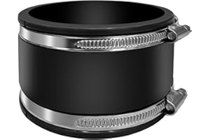 Editbar 100mm Flexible Gummimuffe Gummikupplung mit Zwei Edelstahlschellen, Rohrverbinder, Flexible Geräuschmindernde Manschette für Rohrventilator,Zum Anschluss Von Rohrventilatoren, Kohlefiltern