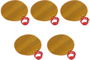 ALAMSCN ALAMCN 5 Stück Heizfolie Heizplatte 12V 13W Polyimid Heizfolie Klebstoff Selbstklebende PI Heizelemente Folie für Elektrische Heizung Gerät Heizplatte, Runde 70mm