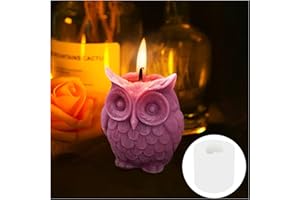 penobon Stampo per Candele in Silicone per Realizzare Candele, 3D Stampi Silicone per Candele Profumate, Saponi, Cioccolato, Luci per Feste (Gufo)