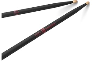 ProMark Bacchette Batteria - Rich Redmond Drum Sticks - ActiveGrip - Diventa più aderente con il sudore delle mani - Finitura Active Grip, Punta di legno ovale, Legno di hickory - 1 Coppia