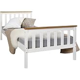Lit FLIMS Tête Arrondie IDIMEX Lit Simple Theo 90 X 200 Cm Lit Pour Enfant En Pin Massif Lasuré Couleur Hêtre, Avec Tête De Lit Lit Enfant