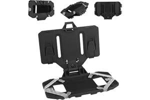 Zhongren MOLLE - Supporto tattico per cellulare, supporto per cellulare da esterno, custodia per airsoft, supporto universale pieghevole per schermo da 4,7 a 6,7 pollici (nero)