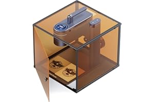 LaserPecker 4 Graveur Laser Double + Housse de Protection, 2-en-1 découpeur Laser & Fibre Graveur Laser Contrôle tactile LED Ultra-Rapide Precise Pour Métal/Bois/Verre/Acrylique/Bijoux/Cuir
