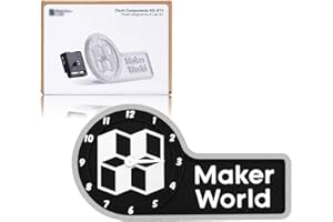 UNITAK3D Original Bamboo Lab Makerworld MH011 3D Printed Clock Creative Model Components Pièces DIY pour Imprimante 3D-Compatible with Bambu Lab P1P/P1S,A1,X1/X1C/X1E 3D Printers-Impressions NON Incluses