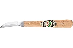 Kirschen 815412 - Cuchillo (hoja oblicua, mango de madera de haya)