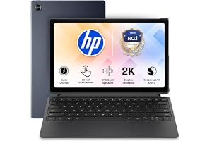 HP Omnipad 12 with Detachable Keyboard, Touchscreen, 12''/30.38cm, 2K, 400 nits, 90Hz, 8GB LPDDR5, 128GB UFS, WiFi 6E, DTS Quad Speakers, Upto 18 Hours Battery, Blue, Lightweight Tablet